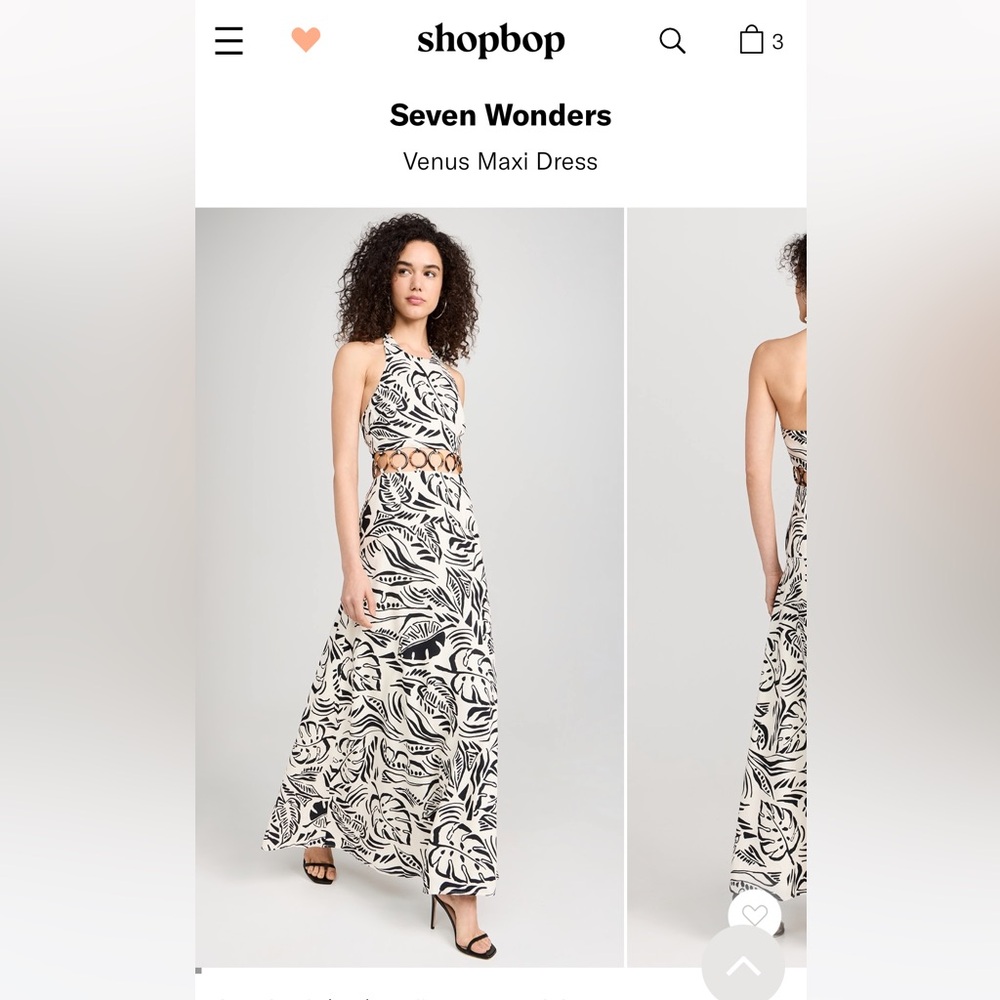 Seven Wonders Black and White Venus Maxi Dress